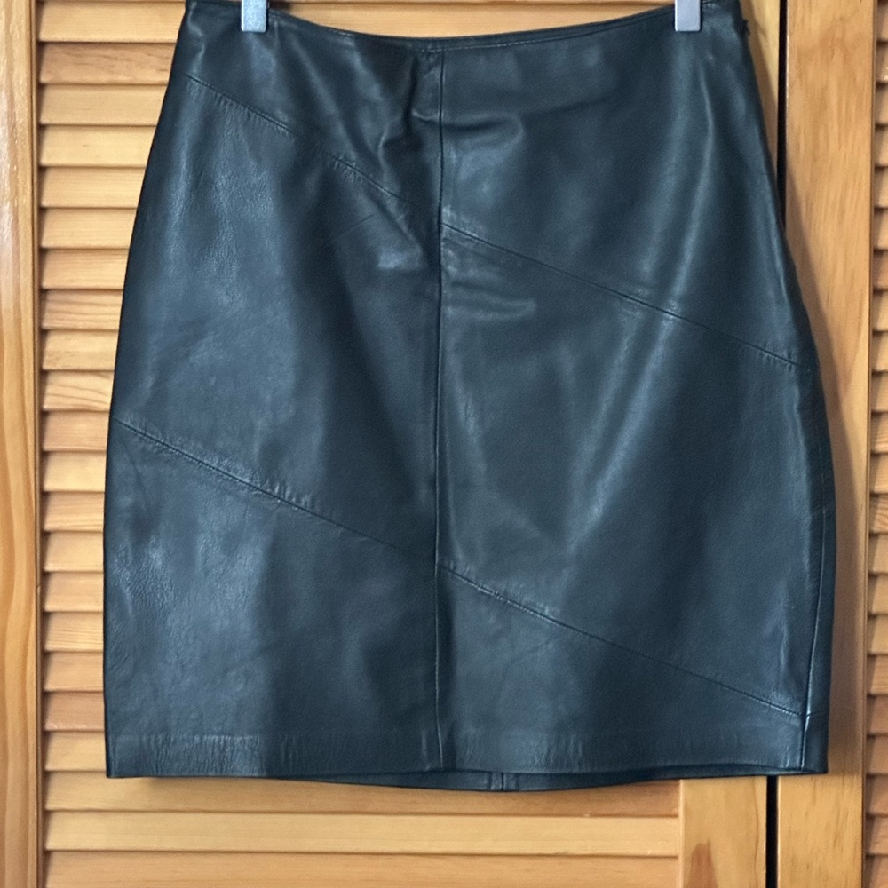Style & Co. Black Leather Skirt